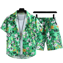 Cargar imagen en el visor de la galería, Wholesale Summer Men's Casual Beach Shirt Pant Set Hawaii Loose Digital Printed Breathable 100% Polyester Knitted Fabric for
