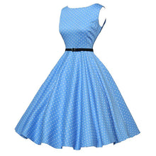 Cargar imagen en el visor de la galería, Black White Polka Dot Rockabilly Retro Feminino Vestidos  Prom 50s 60s Housewife Vintage Dress Summer
