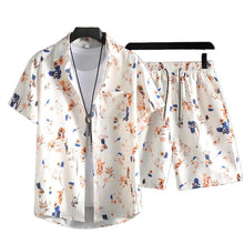 Cargar imagen en el visor de la galería, Wholesale Summer Men's Casual Beach Shirt Pant Set Hawaii Loose Digital Printed Breathable 100% Polyester Knitted Fabric for
