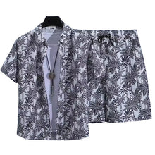 Cargar imagen en el visor de la galería, Wholesale Summer Men's Casual Beach Shirt Pant Set Hawaii Loose Digital Printed Breathable 100% Polyester Knitted Fabric for
