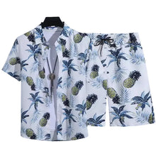 Cargar imagen en el visor de la galería, Wholesale Summer Men's Casual Beach Shirt Pant Set Hawaii Loose Digital Printed Breathable 100% Polyester Knitted Fabric for
