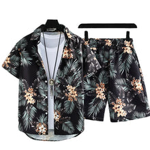 Cargar imagen en el visor de la galería, Wholesale Summer Men's Casual Beach Shirt Pant Set Hawaii Loose Digital Printed Breathable 100% Polyester Knitted Fabric for
