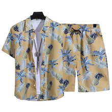 Cargar imagen en el visor de la galería, Wholesale Summer Men's Casual Beach Shirt Pant Set Hawaii Loose Digital Printed Breathable 100% Polyester Knitted Fabric for
