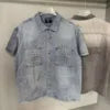 Cargar imagen en el visor de la galería, Camisa Denim Vintage Unisex | MIXED EMOTION Manga Corta Casual
