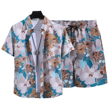 Cargar imagen en el visor de la galería, Wholesale Summer Men's Casual Beach Shirt Pant Set Hawaii Loose Digital Printed Breathable 100% Polyester Knitted Fabric for
