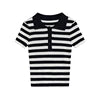 Cargar imagen en el visor de la galería, Polo Mujer Slim Fit | Rayas Cuello Solapa Manga Corta Verano
