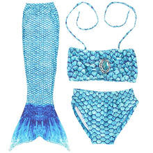 Cargar imagen en el visor de la galería, Baby Girls Swimwear Mermaid Tails Swimming Princess Mermaid Girls Swimsuit Summer Enjoy Swimming
