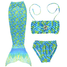 Cargar imagen en el visor de la galería, Baby Girls Swimwear Mermaid Tails Swimming Princess Mermaid Girls Swimsuit Summer Enjoy Swimming
