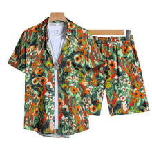Cargar imagen en el visor de la galería, Wholesale Summer Men's Casual Beach Shirt Pant Set Hawaii Loose Digital Printed Breathable 100% Polyester Knitted Fabric for

