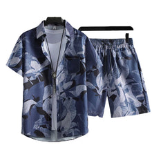 Cargar imagen en el visor de la galería, Wholesale Summer Men's Casual Beach Shirt Pant Set Hawaii Loose Digital Printed Breathable 100% Polyester Knitted Fabric for
