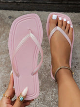 Cargar imagen en el visor de la galería, Women's Breathable Lightweight Open Toe Flip-Flops for Summer &amp; Autumn Fashion Trend Casual Beach Seaside Wear Pure Color
