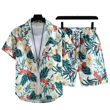 Cargar imagen en el visor de la galería, Wholesale Summer Men's Casual Beach Shirt Pant Set Hawaii Loose Digital Printed Breathable 100% Polyester Knitted Fabric for
