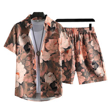 Cargar imagen en el visor de la galería, Wholesale Summer Men's Casual Beach Shirt Pant Set Hawaii Loose Digital Printed Breathable 100% Polyester Knitted Fabric for
