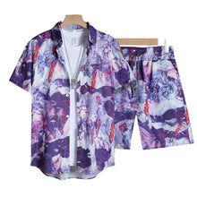 Cargar imagen en el visor de la galería, Wholesale Summer Men's Casual Beach Shirt Pant Set Hawaii Loose Digital Printed Breathable 100% Polyester Knitted Fabric for
