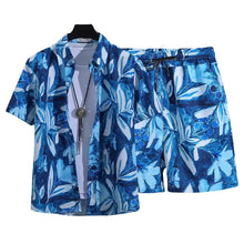 Cargar imagen en el visor de la galería, Wholesale Summer Men's Casual Beach Shirt Pant Set Hawaii Loose Digital Printed Breathable 100% Polyester Knitted Fabric for
