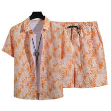 Cargar imagen en el visor de la galería, Wholesale Summer Men's Casual Beach Shirt Pant Set Hawaii Loose Digital Printed Breathable 100% Polyester Knitted Fabric for
