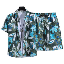 Cargar imagen en el visor de la galería, Wholesale Summer Men's Casual Beach Shirt Pant Set Hawaii Loose Digital Printed Breathable 100% Polyester Knitted Fabric for
