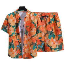 Cargar imagen en el visor de la galería, Wholesale Summer Men's Casual Beach Shirt Pant Set Hawaii Loose Digital Printed Breathable 100% Polyester Knitted Fabric for
