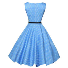 Cargar imagen en el visor de la galería, Black White Polka Dot Rockabilly Retro Feminino Vestidos  Prom 50s 60s Housewife Vintage Dress Summer
