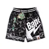 Cargar imagen en el visor de la galería, Cross-border Wholesale Fashion Brand Shark Star Camouflage Black Woven Pure Cotton Drawstring Breathable Summer Loose Printed
