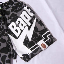 Cargar imagen en el visor de la galería, Cross-border Wholesale Fashion Brand Shark Star Camouflage Black Woven Pure Cotton Drawstring Breathable Summer Loose Printed
