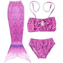 Cargar imagen en el visor de la galería, Baby Girls Swimwear Mermaid Tails Swimming Princess Mermaid Girls Swimsuit Summer Enjoy Swimming
