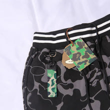 Cargar imagen en el visor de la galería, Cross-border Wholesale Fashion Brand Shark Star Camouflage Black Woven Pure Cotton Drawstring Breathable Summer Loose Printed
