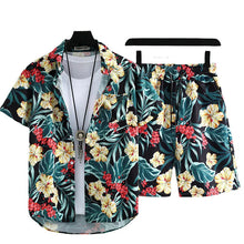 Cargar imagen en el visor de la galería, Wholesale Summer Men's Casual Beach Shirt Pant Set Hawaii Loose Digital Printed Breathable 100% Polyester Knitted Fabric for
