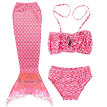 Cargar imagen en el visor de la galería, Baby Girls Swimwear Mermaid Tails Swimming Princess Mermaid Girls Swimsuit Summer Enjoy Swimming
