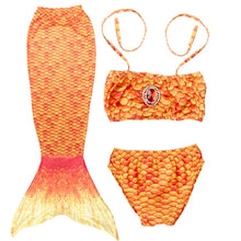 Cargar imagen en el visor de la galería, Baby Girls Swimwear Mermaid Tails Swimming Princess Mermaid Girls Swimsuit Summer Enjoy Swimming
