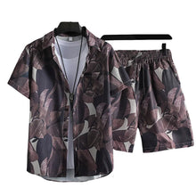 Cargar imagen en el visor de la galería, Wholesale Summer Men's Casual Beach Shirt Pant Set Hawaii Loose Digital Printed Breathable 100% Polyester Knitted Fabric for
