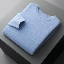 Cargar imagen en el visor de la galería, Men's Wool Sweater Autumn And Winter New Round Neck Loose Solid Color Winter Thickening Bottoming Shirt

