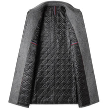 Cargar imagen en el visor de la galería, BROWON Brand Winter Coat Men 2026 Autumn Solid Turn-Down Collar Wool Long Jacket for Men New Business Casual Keep Warm Outerwear
