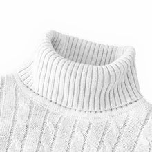 Cargar imagen en el visor de la galería, Outdoor Men's Long Sleeve Knitted Sweaters Slim Fit Turtleneck Sweater Casual Pullover Sweater Winter Basic Heavyweight Top
