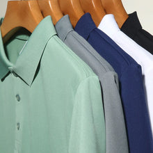 Cargar imagen en el visor de la galería, Men's Fashion Solid Short Sleeved Polo Shirt Summer Breathable Comfortable Top
