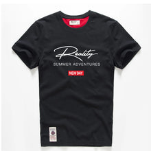 Cargar imagen en el visor de la galería, Camiseta Básica de Algodón para Hombre | Blanca y Azul
