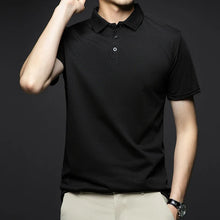 Cargar imagen en el visor de la galería, Men's Fashion Solid Short Sleeved Polo Shirt Summer Breathable Comfortable Top
