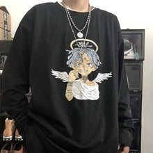 Cargar imagen en el visor de la galería, Camiseta Manga Larga Hip-Hop Cruz de Espinas | Estilo Y2K
