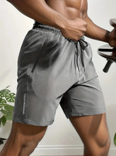 Cargar imagen en el visor de la galería, Men's Bottoms for Summer Gym Workout Running Cycling,Quick Drying Breathable Drawstring Waist Sports Shorts,Going Out Outfit0428
