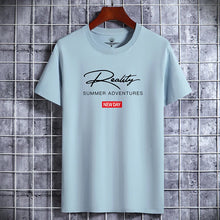 Cargar imagen en el visor de la galería, Camiseta Hombre Estampado | Moda Juvenil Algodón Cuello Redondo
