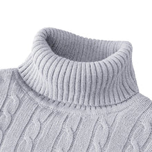 Cargar imagen en el visor de la galería, Outdoor Men's Long Sleeve Knitted Sweaters Slim Fit Turtleneck Sweater Casual Pullover Sweater Winter Basic Heavyweight Top
