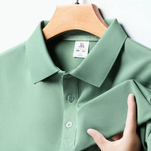 Cargar imagen en el visor de la galería, Men's Fashion Solid Short Sleeved Polo Shirt Summer Breathable Comfortable Top
