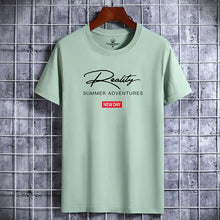 Cargar imagen en el visor de la galería, Camiseta Hombre Estampado | Moda Juvenil Algodón Cuello Redondo
