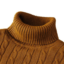 Cargar imagen en el visor de la galería, Outdoor Men's Long Sleeve Knitted Sweaters Slim Fit Turtleneck Sweater Casual Pullover Sweater Winter Basic Heavyweight Top
