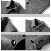 Cargar imagen en el visor de la galería, BROWON Brand Winter Coat Men 2026 Autumn Solid Turn-Down Collar Wool Long Jacket for Men New Business Casual Keep Warm Outerwear

