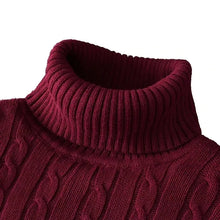 Cargar imagen en el visor de la galería, Outdoor Men's Long Sleeve Knitted Sweaters Slim Fit Turtleneck Sweater Casual Pullover Sweater Winter Basic Heavyweight Top
