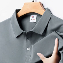 Cargar imagen en el visor de la galería, Men's Fashion Solid Short Sleeved Polo Shirt Summer Breathable Comfortable Top
