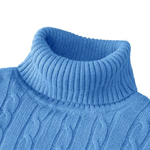 Cargar imagen en el visor de la galería, Outdoor Men's Long Sleeve Knitted Sweaters Slim Fit Turtleneck Sweater Casual Pullover Sweater Winter Basic Heavyweight Top
