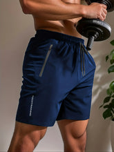Cargar imagen en el visor de la galería, Men's Bottoms for Summer Gym Workout Running Cycling,Quick Drying Breathable Drawstring Waist Sports Shorts,Going Out Outfit0428
