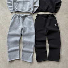Cargar imagen en el visor de la galería, Autumn Drawstring Zipper Sweatpants Solid Color Casual High Street Hip-Hop Rap Street Y2K Style High Waist Trousers
